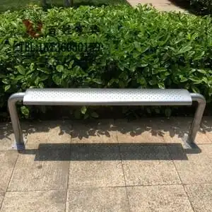 不锈钢长凳公交站台凳户外长椅等候椅子公园休息凳长条凳子球场椅