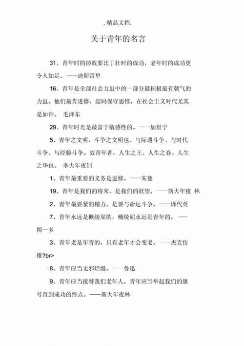 关于青年的名言.docx 4页