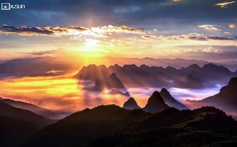 【尧山云海日出摄影图片】桂林风光摄影_小孙视觉_太平洋电脑网摄影