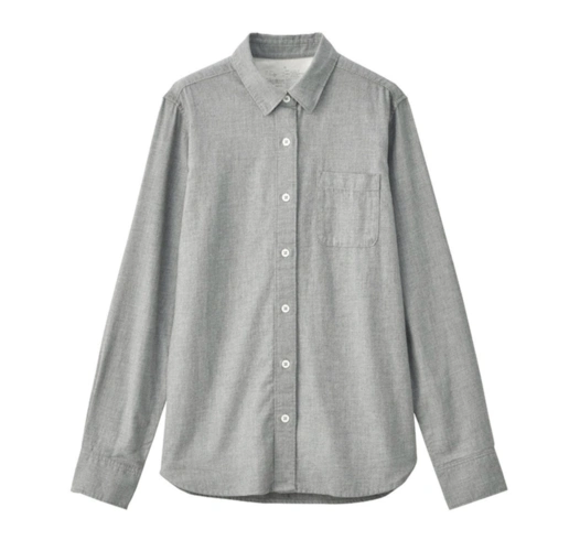 muji无印良品w9ac506女士法兰绒衬衫