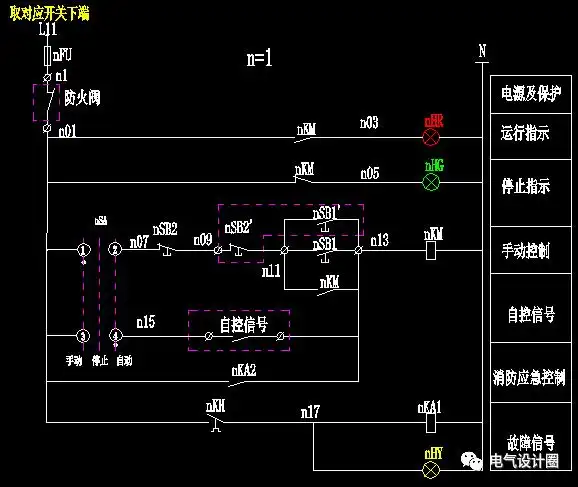 教你怎么看消防风机控制原理图,非常适合新手学习!