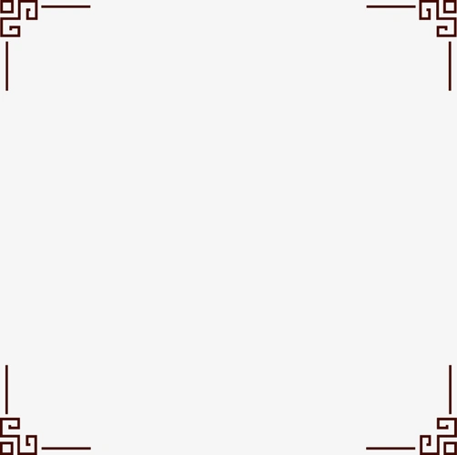 黑色简约复古边框造型