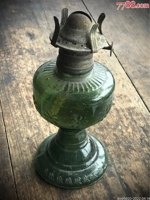 5品￥20099民国不到50年代杭州煤油灯玻璃煤油灯马灯杭州人民玻璃厂