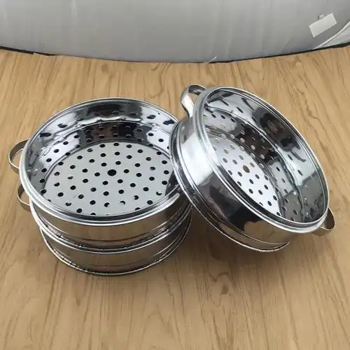 创雄不锈钢小蒸笼钢底圆孔小蒸屉蒸肉小馒头沙县小吃蒸饺蒸