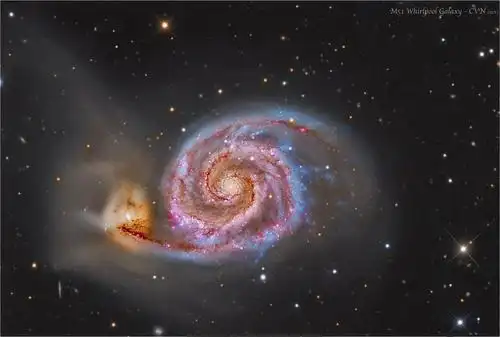 m51,ngc 5194-5 猎犬座旋涡星系