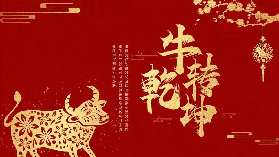2021年牛转乾坤ppt模板.pptx 24页