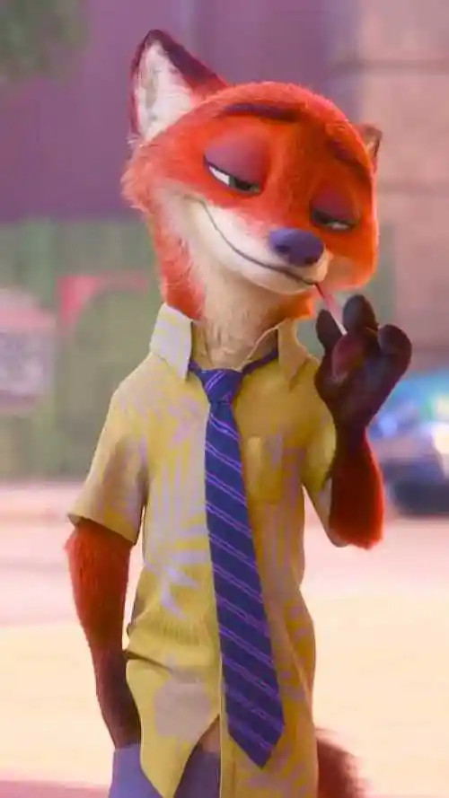 疯狂动物城尼克狐太会享受了帅气的狐狸