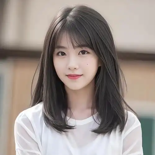 假发女中长发齐肩锁骨发日常自然空气刘海短发仿全真人发全头套式