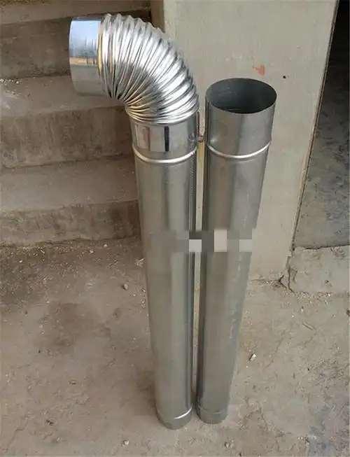 加厚白铁皮炉子烟囱 家用蜂窝煤取暖炉柴火炉采暖炉排烟管烟筒定制