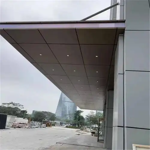 办公楼20雨棚防火造型铝板