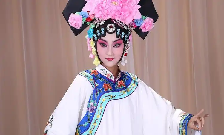 正龙戏装 京剧越剧戏曲头花清朝旗头花坐宫铁镜公主 真丝旗头花