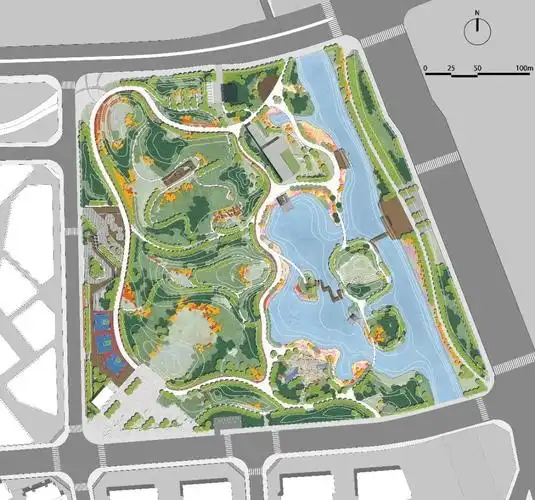 北京林业大学园林2018级三年级园林课程设计作品展丨小镇城市公园设计