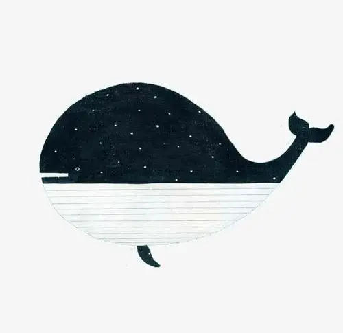 卡通星空鲸鱼