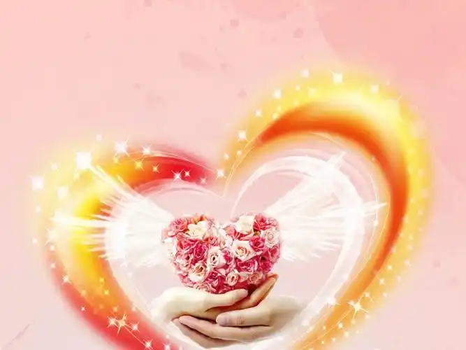 温馨浪漫的爱心公益背景图片素材