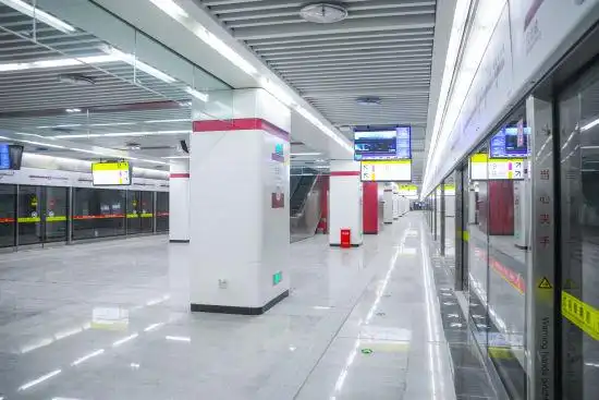 重庆轨道9号线一期试乘初体验紫红色巨人架飞南北