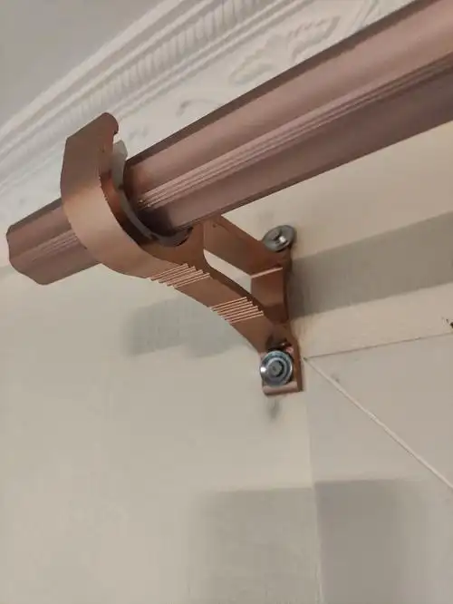 罗马杆单杆双杆支架窗帘杆支撑架加厚铝合金顶装侧装固定器底座托