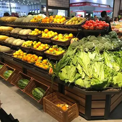 厂家定制批发大型超市蔬菜水果货架 果蔬架多层水果架百果园货架