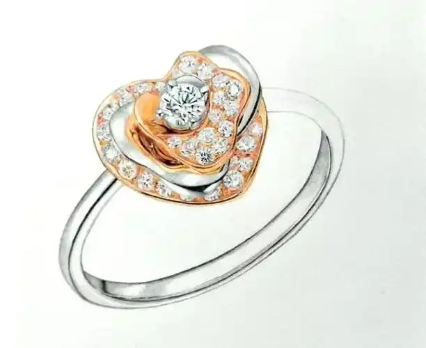 彩铅画入门教程彩铅画一枚无价的钻戒漂亮的钻戒彩铅手绘步骤教程