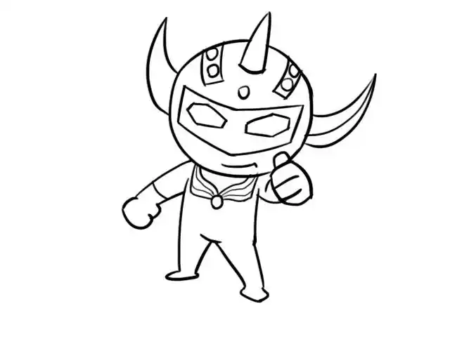 泰罗奥特曼简笔画