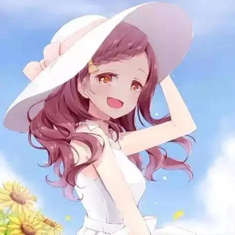 微笑的头像女生卡通