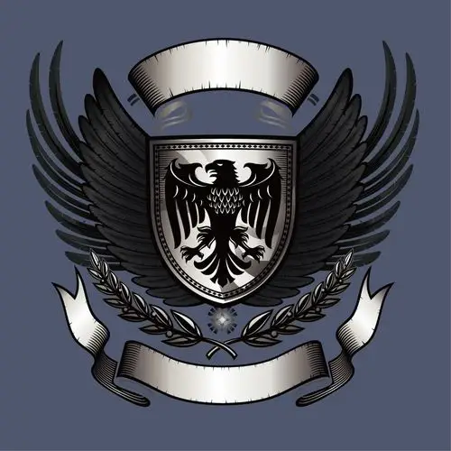 印花矢量图色彩灰色黑白色徽章标记免费素材