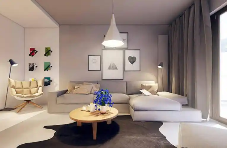 创意简约公寓 - 现代风格一室一厅一卫装修效果图 - 13175836343设计