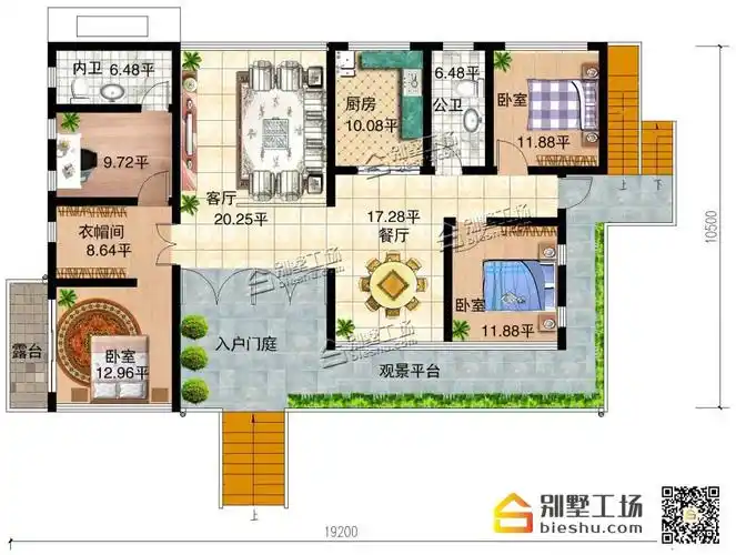 全套一层现代乡村别墅带架空层设计图纸 - 乡村住宅在线