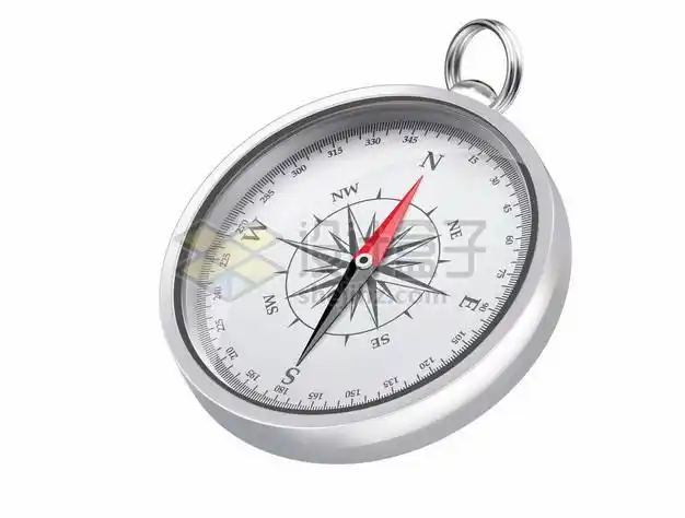 逼真的不锈钢指南针2741098矢量图片免抠素材