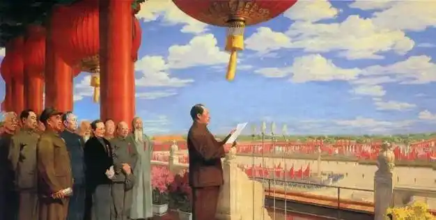 油画《开国大典》1949年10月1日,新中国正式宣告成立,但各大野战军