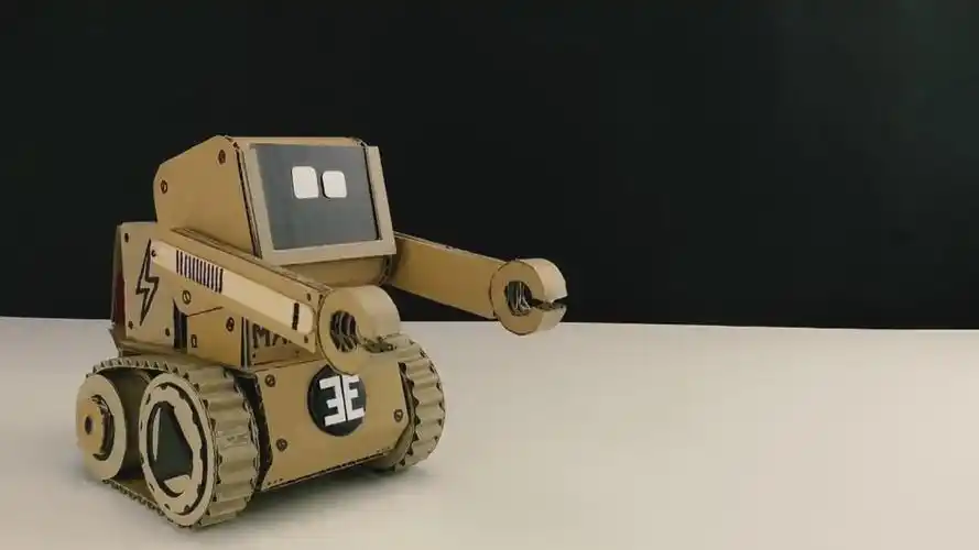 创意手工diy纸板机器人的制作方法