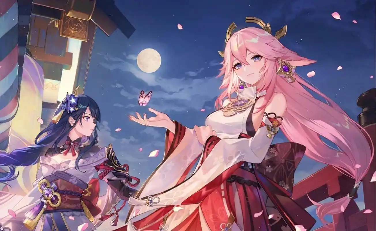 电脑壁纸|八重神子 祝大家都能抽到神子 p1作者:唐明明 p8作者:糊味糖