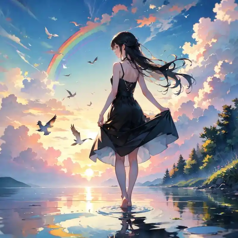 绝美背影.#二次元 #动漫少女 #美图分享 #高清图片 - 抖音