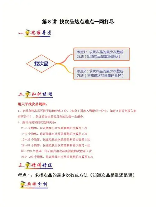 五年级数学第8讲找次品解析版