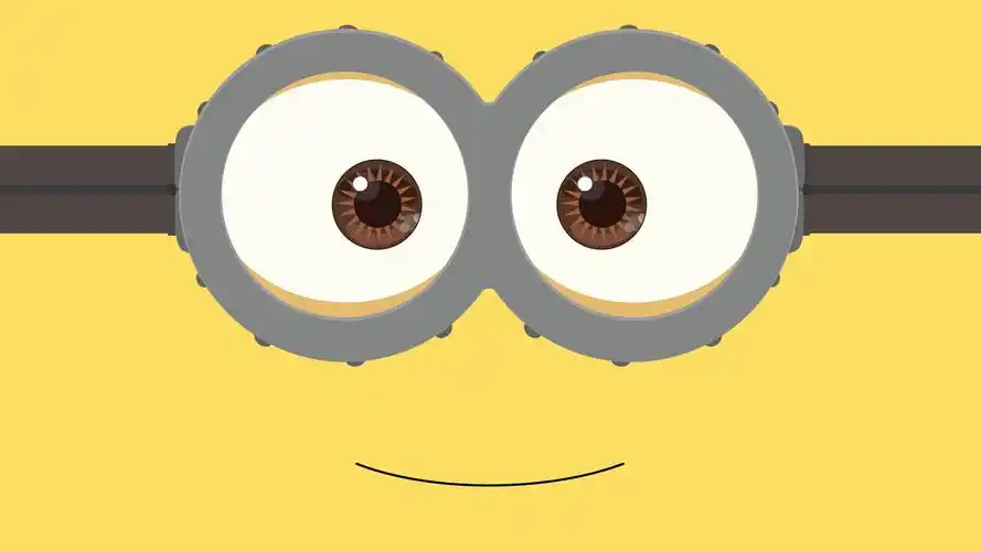 > 一只眼睛小黄人呆萌可爱桌面壁纸(1920x1080)