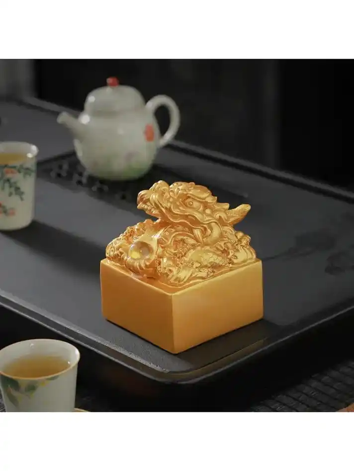 用了这个陶福气招财进宝龙头玉玺,家里的气场明显变好了!