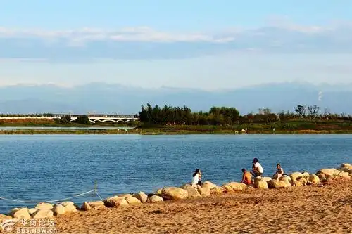 咸阳湖二期的魅力沙滩