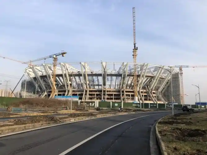 昆山专业足球场2217最新进度变美了