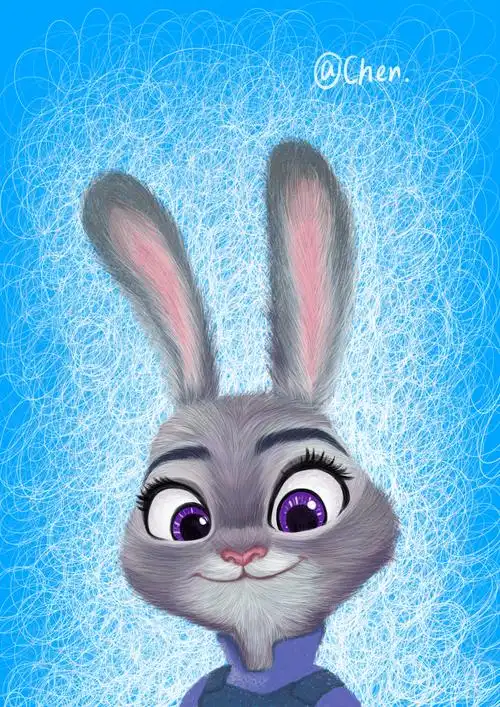 线圈插画 《疯狂动物城》朱迪警官