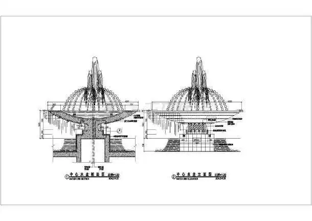 园林景观水景喷泉设计及施工图工艺