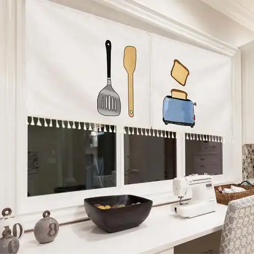 厨房门帘油烟家用橱柜遮挡帘布布艺餐厅客厅门帘