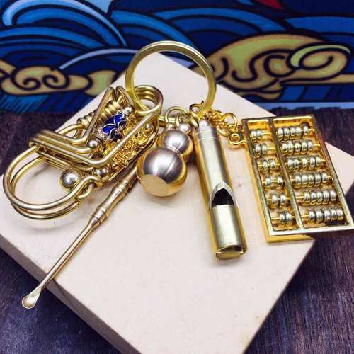 手工钥匙扣纯铜小鸟钥匙扣男士挂件diy钥匙链腰挂创意礼品礼物