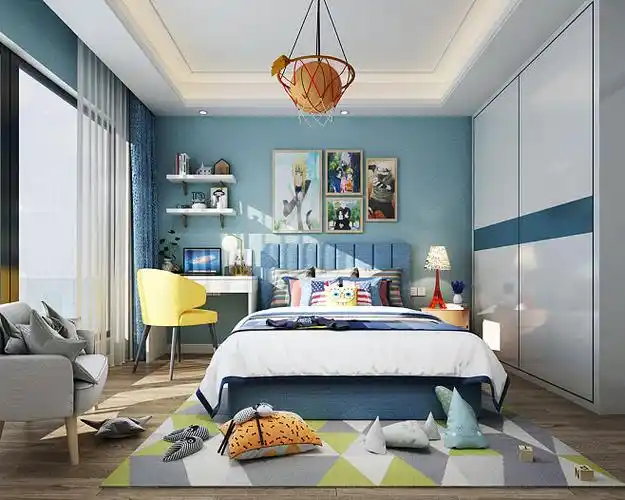 现代儿童房现代男孩房小孩房室内设计拓者设计吧