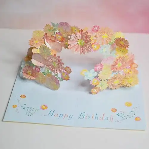 花朵立体贺卡