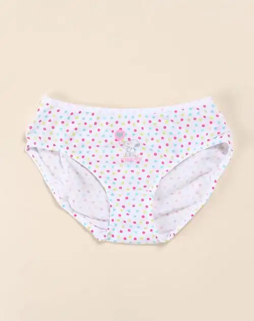 女童小圆点混色三角内裤(二入)
