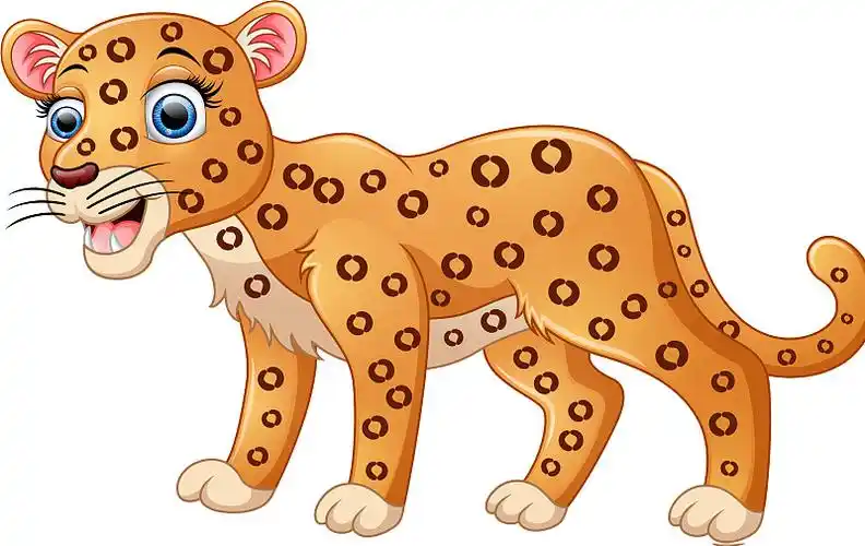 可爱的卡通豹