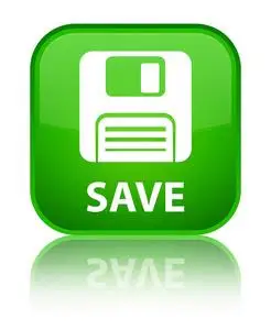 绿色的软盘保存 (软盘图标) 特殊绿色方形按钮照片