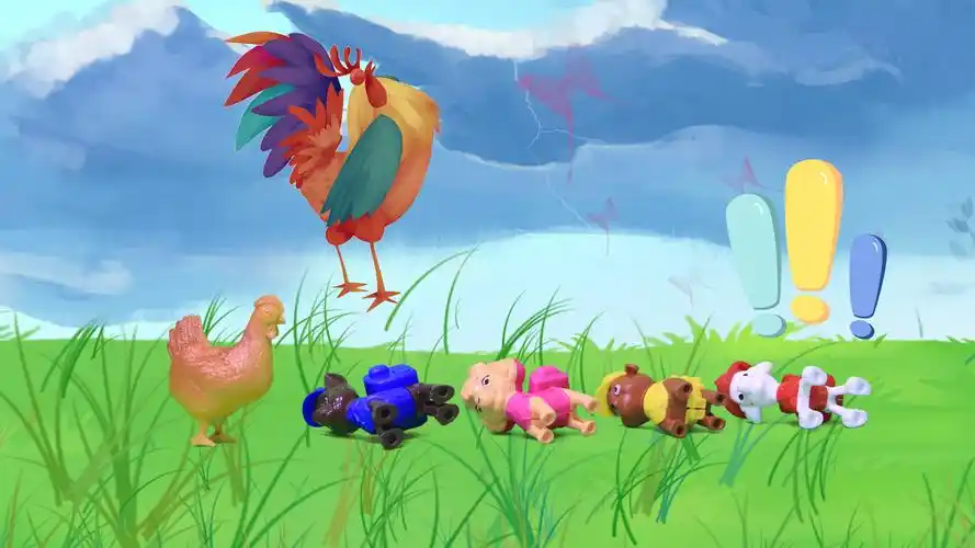 儿童剧:大公鸡叫狗狗们起床有绝招,谁也不敢赖床啦!