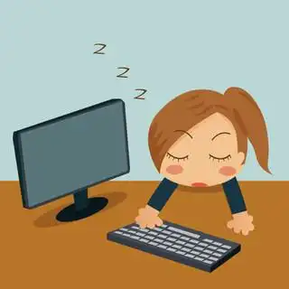 睡在她的办公室的女商人