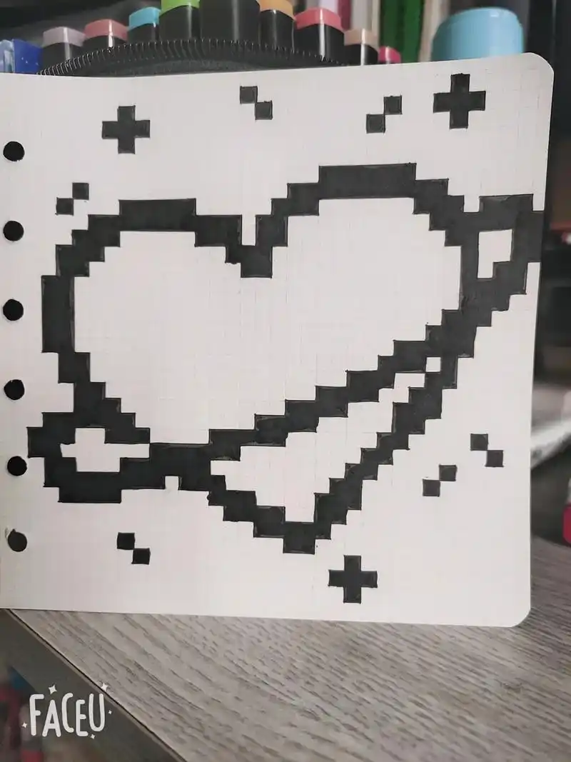 像素画爱心星球