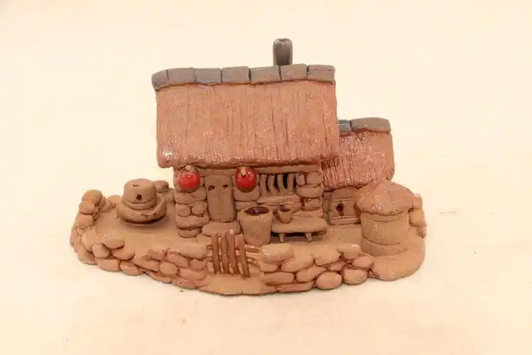 造景陶艺房子手工小院院子盆景摆件鱼缸景观泥人